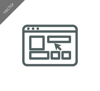 tarayıcı düz simgesi