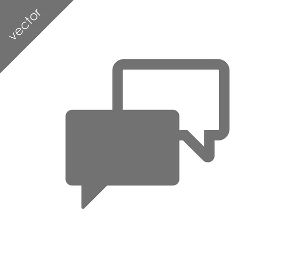 Beszélgetés lapos ikon — Stock Vector