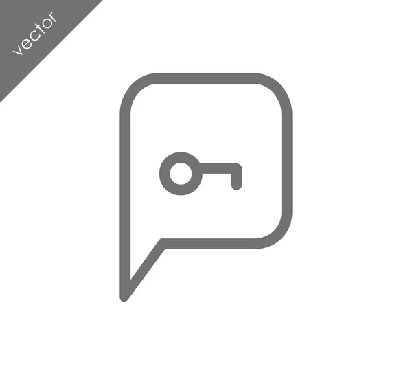 Locked chat icon — Stock Vector