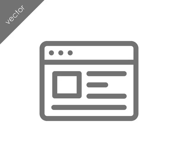 Webbläsarens flat ikonen — Stock vektor