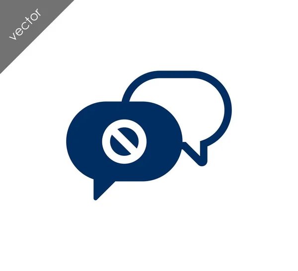 Chat-pictogram verwijderen — Stockvector