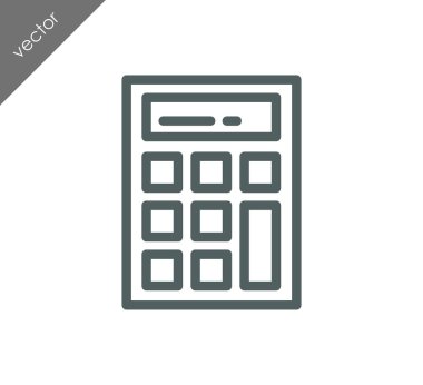 Hesap Makinesi Düz Simgesi