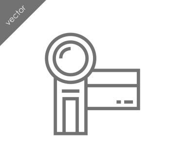 video kamera düz simgesi