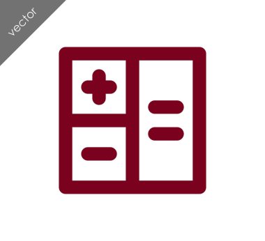 Hesap Makinesi Düz Simgesi