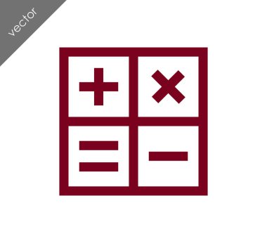 Hesap Makinesi Düz Simgesi