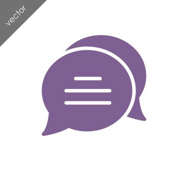 Konuşma kabarcıklar düz simgesini 