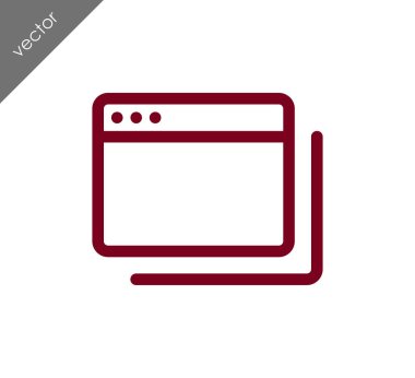 tarayıcı düz simgesi