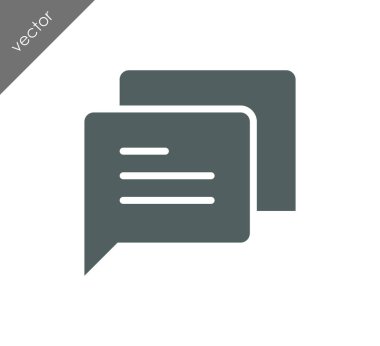 Konuşma kabarcıklar düz simgesini 