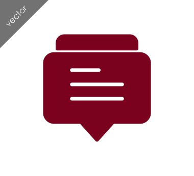 Konuşma kabarcıklar düz simgesini 