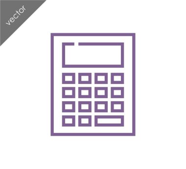 Hesap Makinesi Düz Simgesi