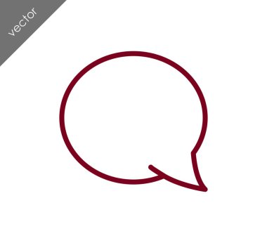 Konuşma balonu düz simgesinin 