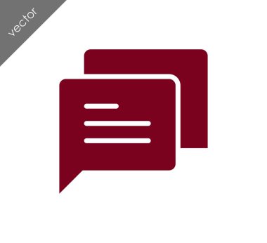 Konuşma kabarcıklar düz simgesini 