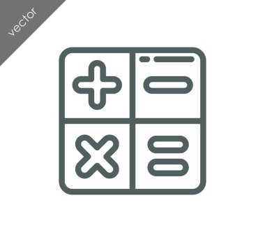 Hesap Makinesi Düz Simgesi