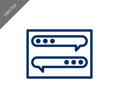 Konuşma kabarcıklar düz simgesini 