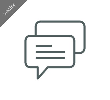 Konuşma kabarcıklar düz simgesini 