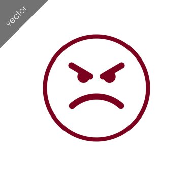 kızgın yüz ifade simgesi