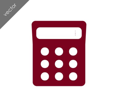 Hesap Makinesi Düz Simgesi