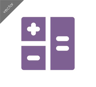 Hesap Makinesi Düz Simgesi