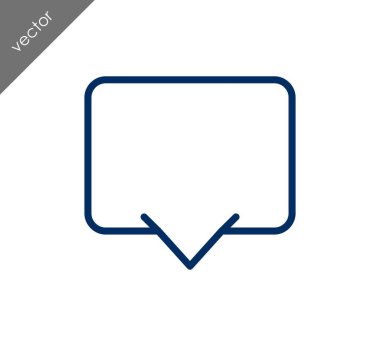 Konuşma balonu düz simgesinin 