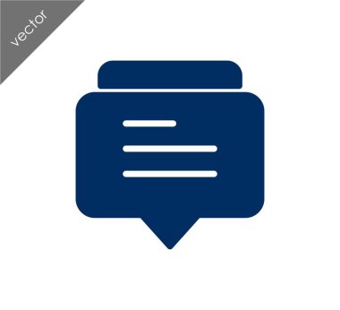 Konuşma kabarcıklar düz simgesini 