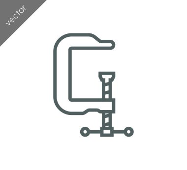 Kelepçe düz simgesi