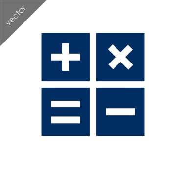 Hesap Makinesi Düz Simgesi