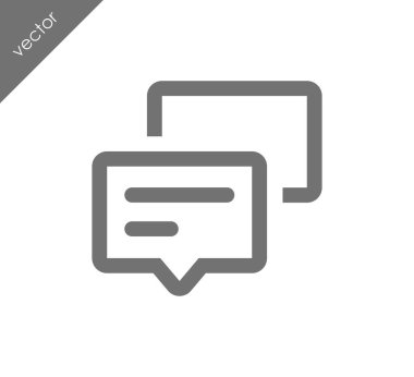 Konuşma kabarcıklar düz simgesini 