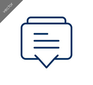 Konuşma kabarcıklar düz simgesini 