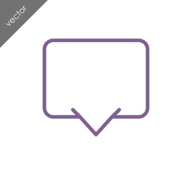 Konuşma balonu düz simgesinin 