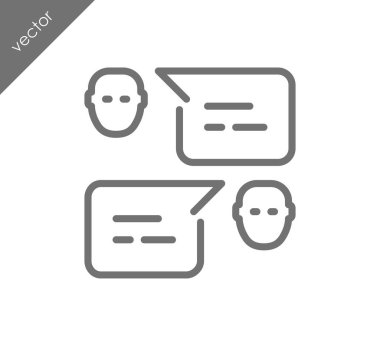 Konuşma kabarcıklar düz simgesini 