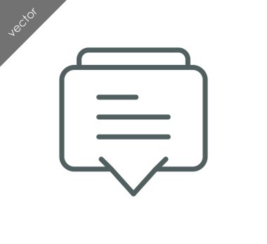 Konuşma kabarcıklar düz simgesini 