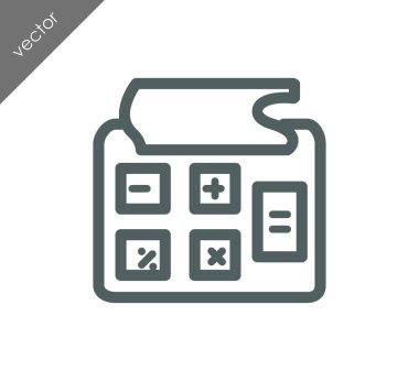 Hesap Makinesi Düz Simgesi