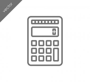 Hesap Makinesi Düz Simgesi