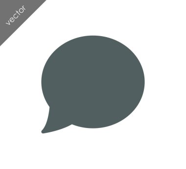 Konuşma balonu düz simgesinin 