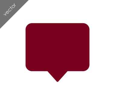 Konuşma balonu düz simgesinin 