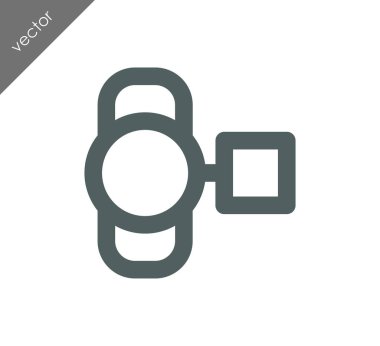 video kamera düz simgesi