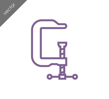 Kelepçe düz simgesi