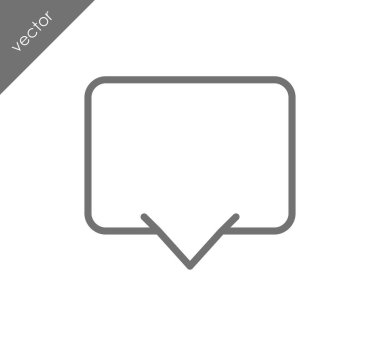 Konuşma balonu düz simgesinin 