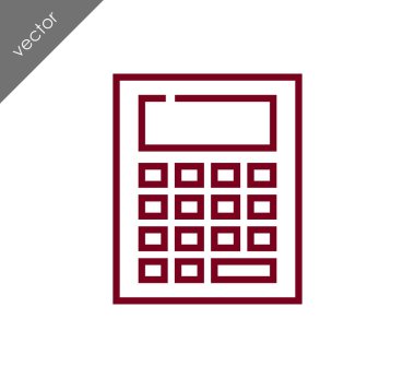 Hesap Makinesi Düz Simgesi