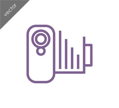 video kamera düz simgesi