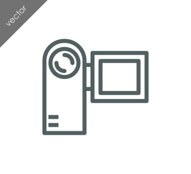 video kamera düz simgesi