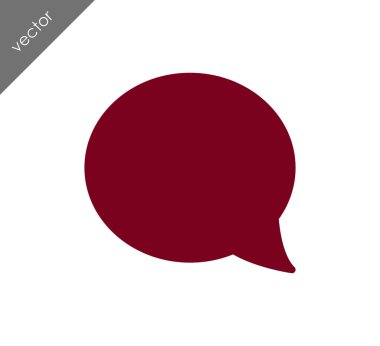 Konuşma balonu düz simgesinin 