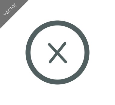 düz simgesini iptal 