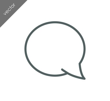 Konuşma balonu düz simgesinin 