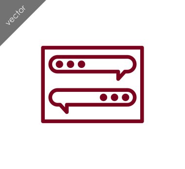 Konuşma kabarcıklar düz simgesini 