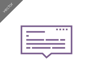 Konuşma kabarcıklar düz simgesini 