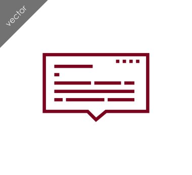 Konuşma kabarcıklar düz simgesini 