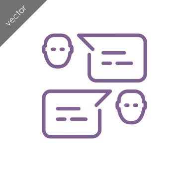 Konuşma kabarcıklar düz simgesini 