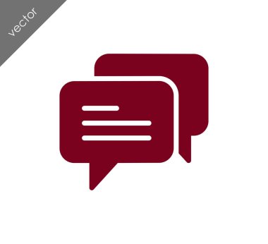 Konuşma kabarcıklar düz simgesini 