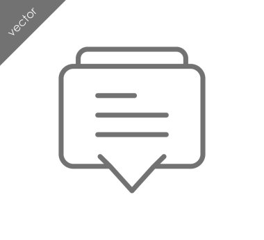 Konuşma kabarcıklar düz simgesini 